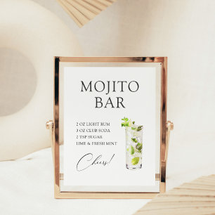 Mojito Cocktailbar Rezept Poster