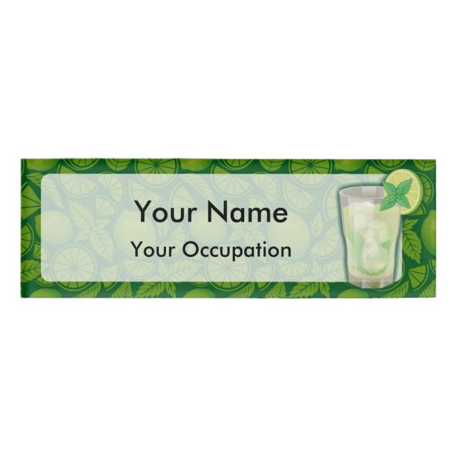 Mojito Cocktailmarke Namenschild (Vorderseite)