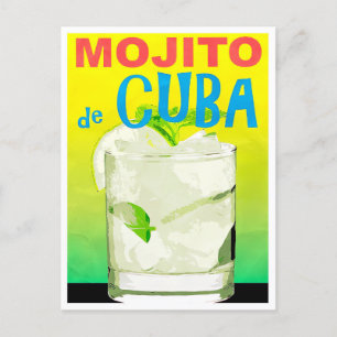 Mojito de Cuba Vintage-Reisepostkarte Postkarte