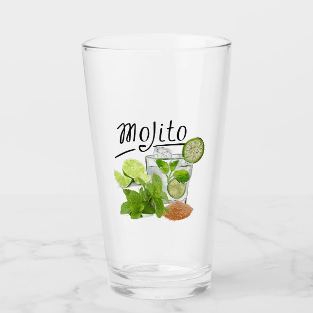Mojito Drink :-) Glas (Vorderseite)
