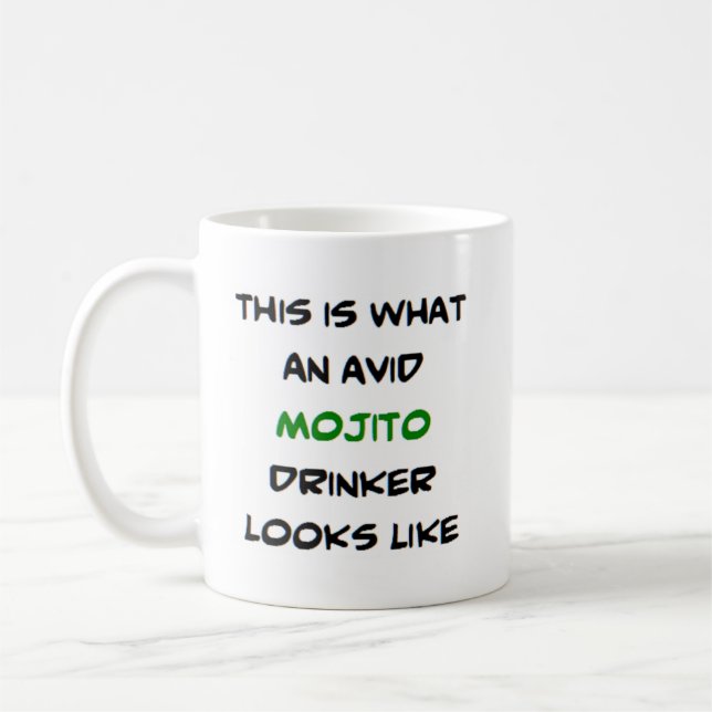 Mojito drinker, begeistert kaffeetasse (Links)