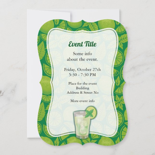 Mojito Einladung (Rückseite)