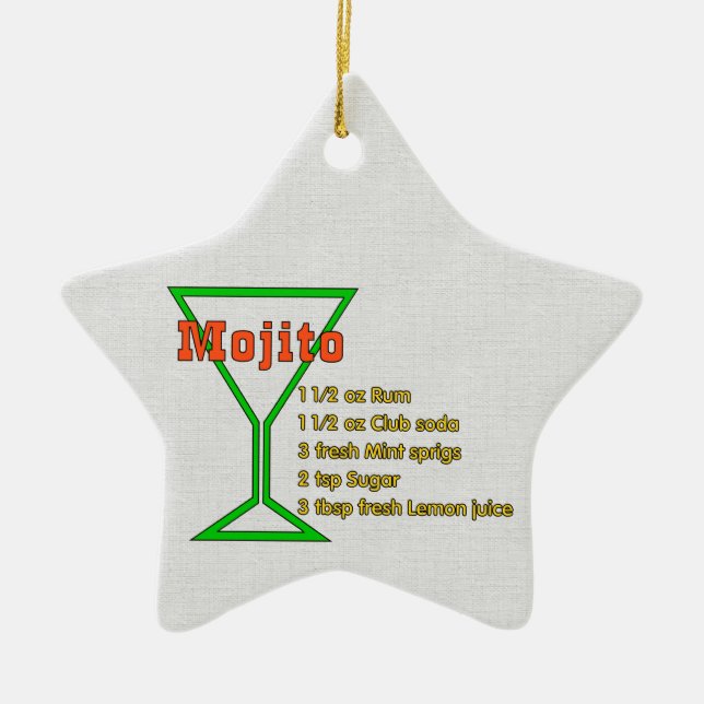 Mojito Keramik Ornament (Vorne)