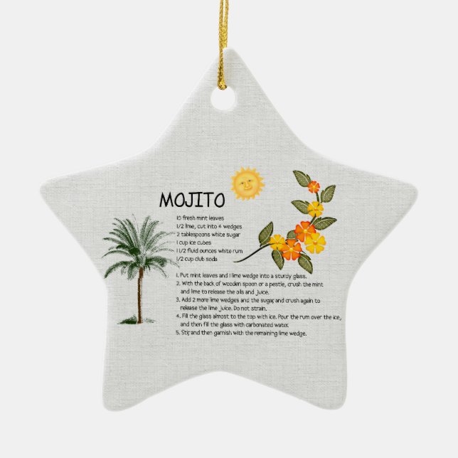 Mojito Keramik Ornament (Vorne)