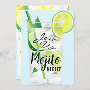 Mojito Night Minight Limon Light Blue Einladung