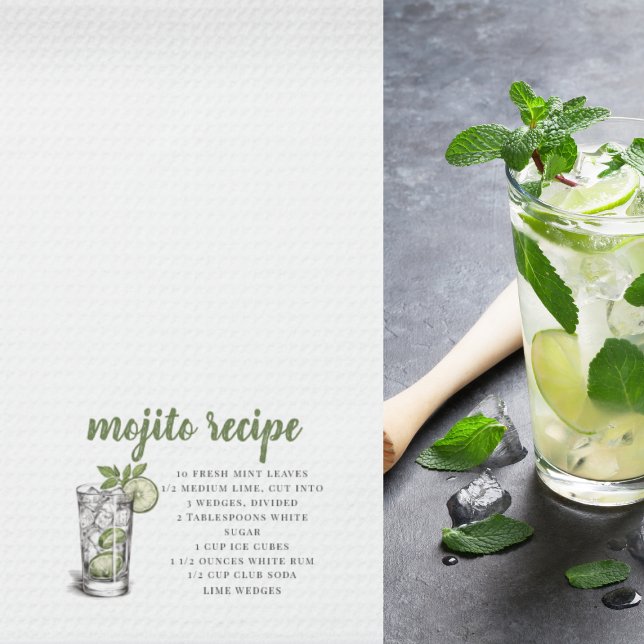 Mojito Recipe Geschirrtuch (Von Creator hochgeladen)