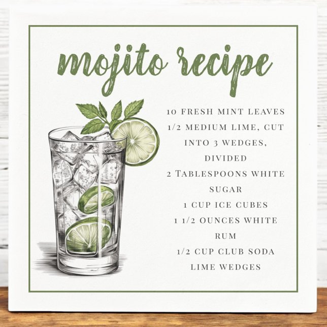 Mojito Recipe Serviette (Von Creator hochgeladen)