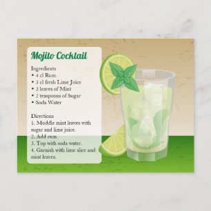 Mojito Reecipe Card Postkarte