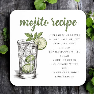 Mojito-Rezept Getränkeuntersetzer