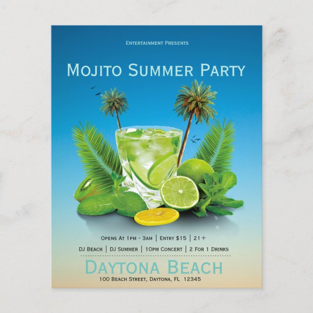 Mojito Summer Concert Flyer (Vorderseite)