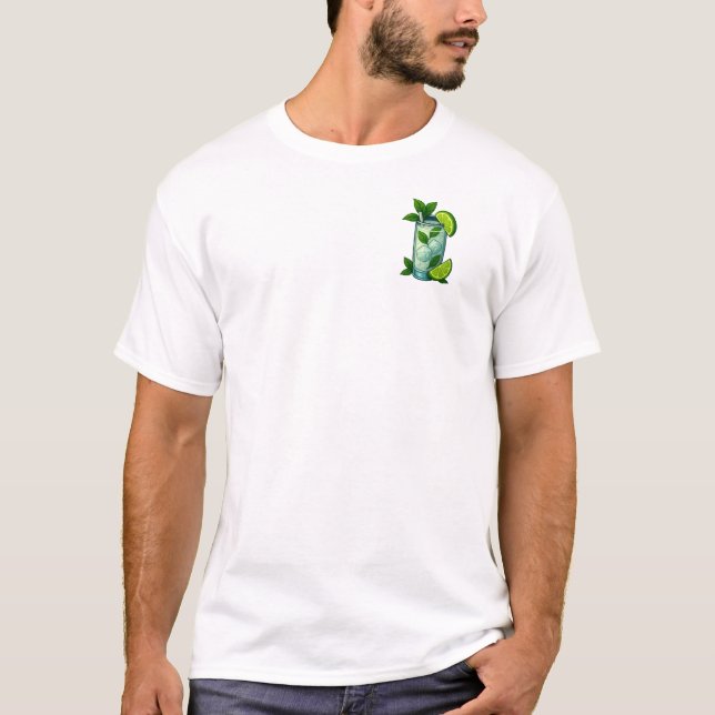 Mojito T-Shirt – Fresh Mint & Lime Cocktail (Vorderseite)