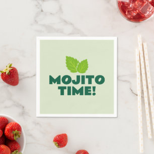 Mojito Time kleine Papiertücher für Cocktailparty Serviette