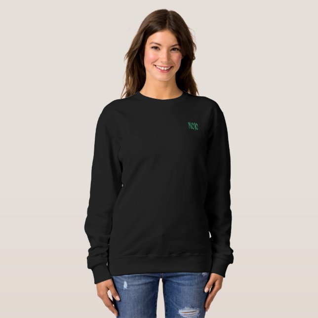 Mojo-Frauen schwarzes Sweatshirt mit Tasche (Vorne ganz)