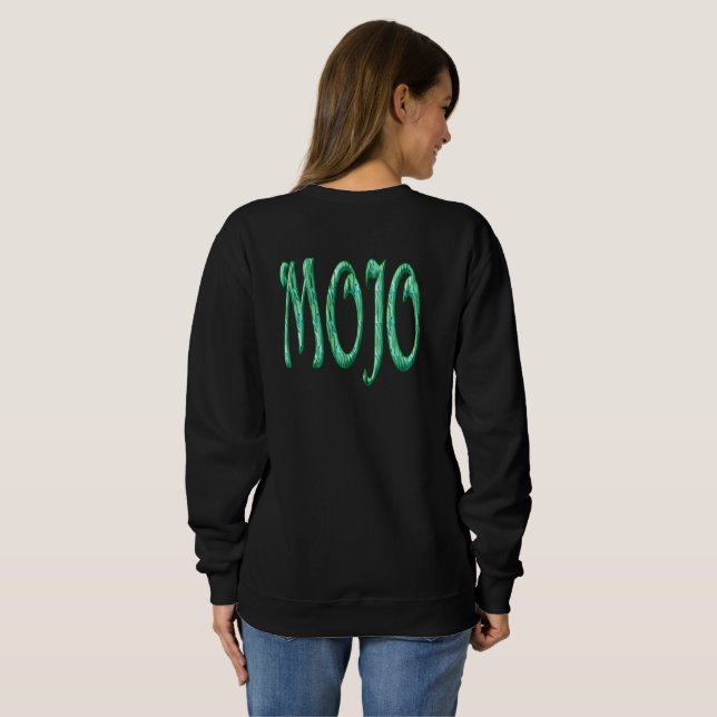 Mojo-Frauen schwarzes Sweatshirt Rücken (Schwarz voll)