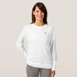 Mojo-Frauen weißes Langarm-T-Shirt mit Tasche T-Shirt