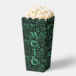 Mojo grün überall auf schwarzen Popcornkisten Geschenkschachtel