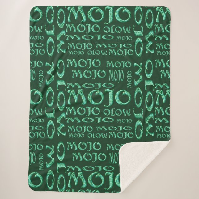 Mojo-grüne Sherpa-Decke Sherpadecke (Vorderseite)