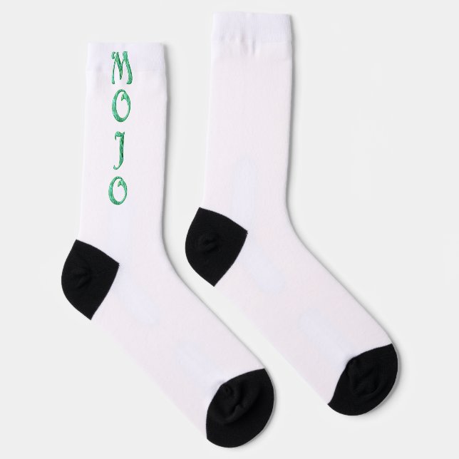 Mojo-Grüne und weiße Premium-Socken Socken (Rechts)