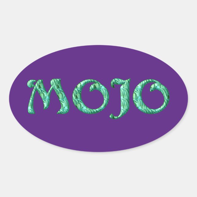 Mojo lila oval Aufkleber (Vorderseite)