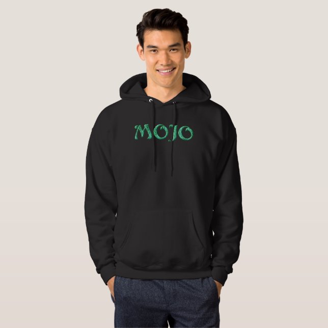 Mojo Männer schwarze Kapuzenpullover Hoodie (Vorne ganz)