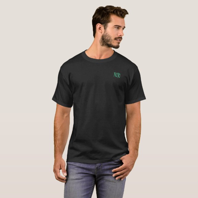 Mojo Männer schwarzes T-Shirt Tasche (Vorne ganz)