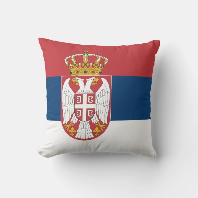 MoJo Pillow mit Flagge Serbiens Kissen (Vorderseite)