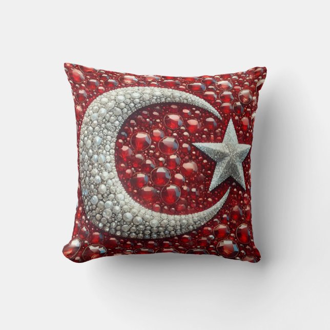MoJo Pillow mit türkischem Farbdesign Kissen (Vorderseite)