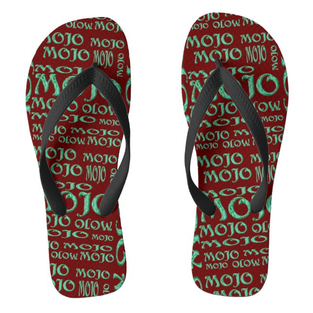Mojo-Rot-Breitflips Flip Flops (Fußbett)