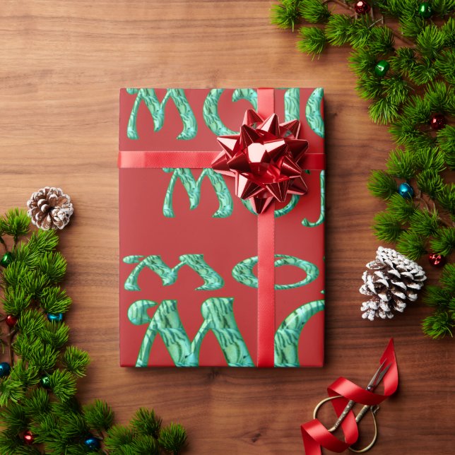 Mojo-Rot-Mattpapier Geschenkpapier (Feiertagsgeschenk)
