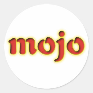 mojo runder aufkleber