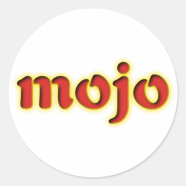 mojo runder aufkleber (Vorderseite)