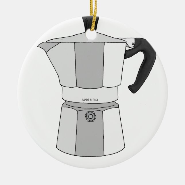 Moka Kaffeetopf Keramikornament (Vorne)