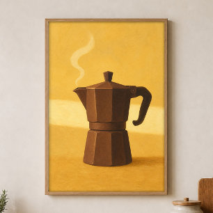 Moka Morgen Wasserfarben Cottagecore Kunstposter Poster
