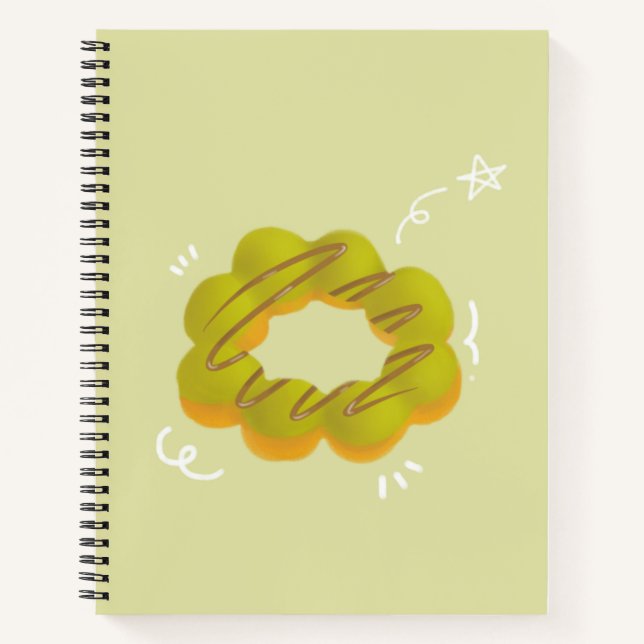 Mokka-Donut Spiralblock Notizbuch (Vorderseite)