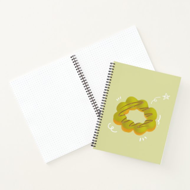 Mokka-Donut Spiralblock Notizbuch (Innenseite)