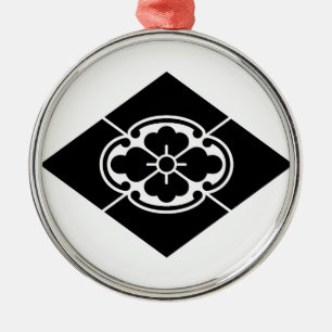 Mokka in Raute Silbernes Ornament