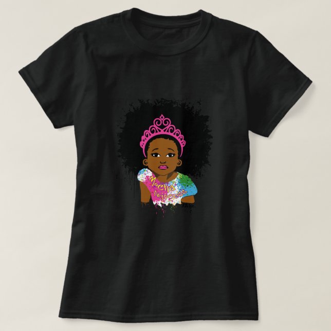 Mokka-Prinzessin Basic T-Shirt (Design vorne)