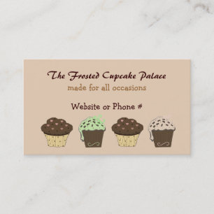 Mokka- und Schokoladen-Cupcakes Visitenkarte