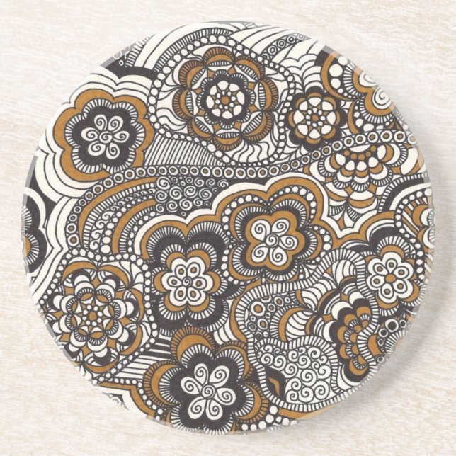 Mokka-Untersetzer Sandstein Untersetzer (Vorne)