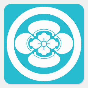 Mokko in einem Kreis Quadratischer Aufkleber