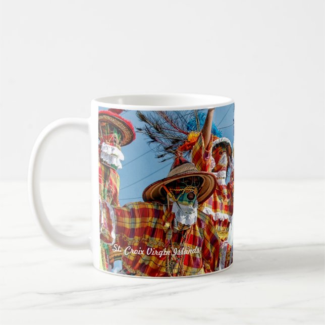 Moko Jumbies US Jungfrau Islands Flags St. Croix V Kaffeetasse (Links)