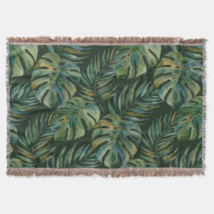 Moku-Insel Hawaiianische Aquarell-Monstera - Grün Decke