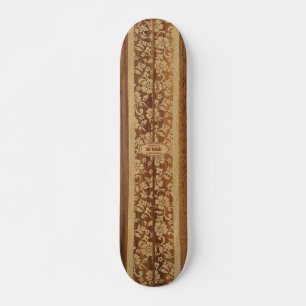 Mokuleia anpassbares vintage Surf Faux Holz Skateboard