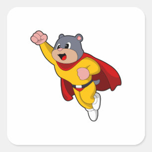 Mol as Hero Quadratischer Aufkleber