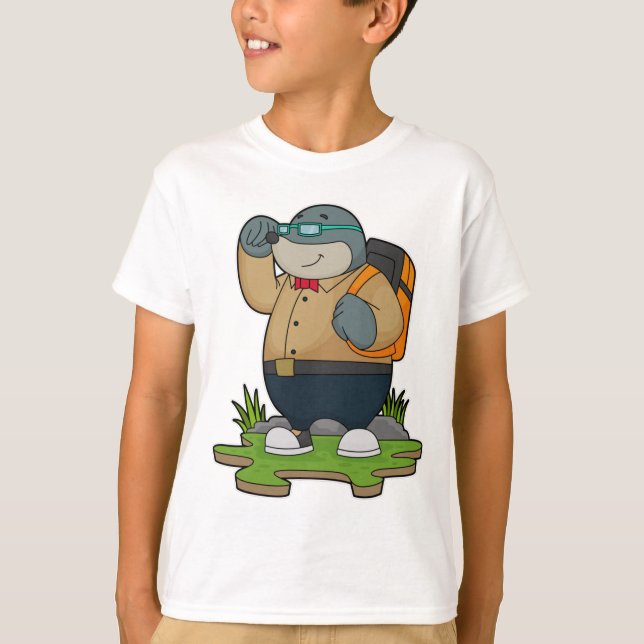 Mol as Hiker with Backpack T-Shirt (Vorderseite)