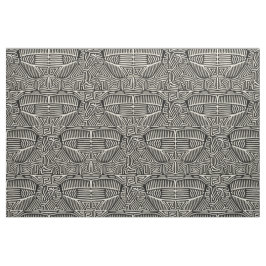 Mola Bird - Schwarz-weiße Version 3 Stoff