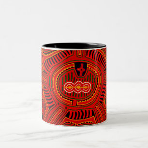 Mola Design von San Blas Amerikanischen Ureinwohne Zweifarbige Tasse
