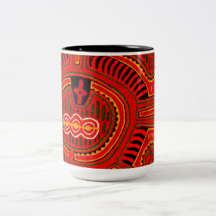 Mola Design von San Blas Amerikanischen Ureinwohne Zweifarbige Tasse
