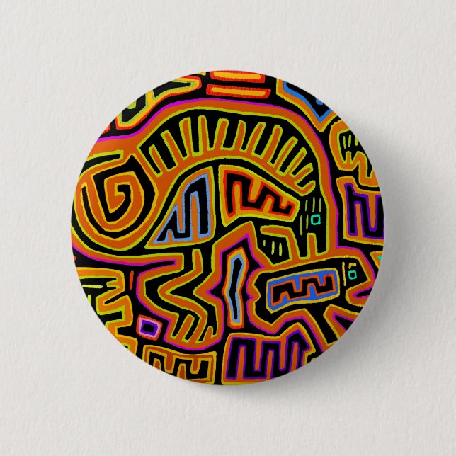 Mola Shaman Peyote Visions Button (Vorderseite)