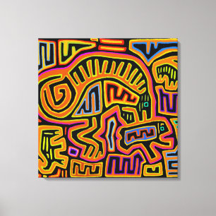 Mola Shaman Peyote Visions Leinwanddruck